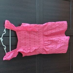 Girls Size 12 Janie and Jack Bubble Gum Pink Romper